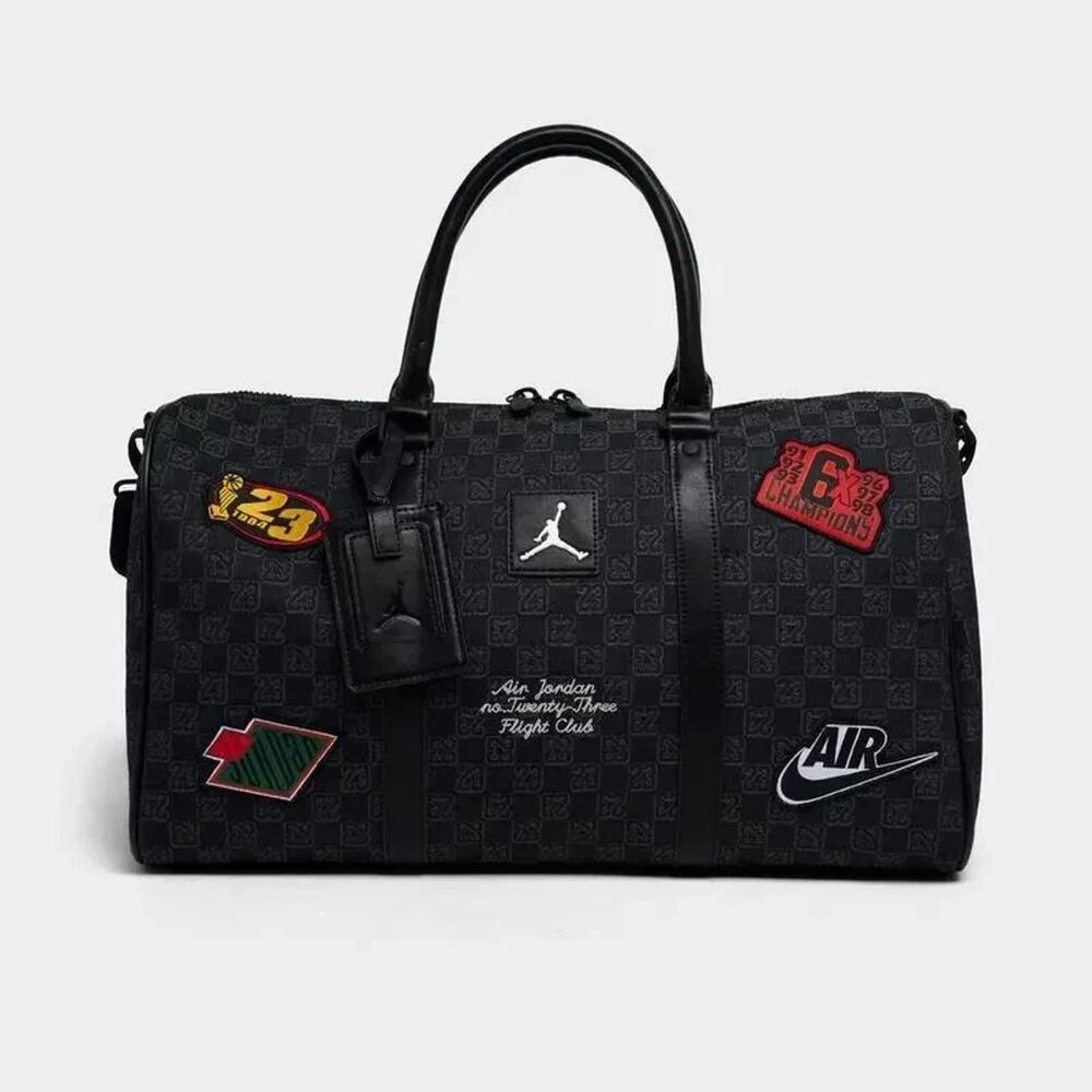 New Nike Jordan Monogram Champion Luxury 25L Duffle Bag MM9157-023 Size Medium